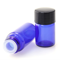Bouteilles en verre colorées 1ml 2ml 3ml 5ml, petits flacons colorés avec bouchon à vis en plastique noir, pour huile essence et emballage d'échantillons, 10 pièces