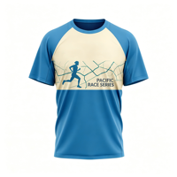 T-shirt de sport pour homme en polyester léger, respirant, à séchage rapide, col rond, pour la course à pied, sublimation, vente en gros