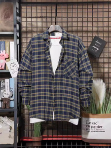 Camisa de Manga Larga Estilo Retro para Hombre, Camisa a Cuadros Holgada e Informal - Product Image 6