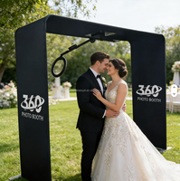 YPT 360 – Cabine photo instantanée suspendue en alliage d'aluminium pour appareil photo reflex, 1 à 15 personnes, multi-appareils (iPad, smartphones), USB/Bluetooth/Wi-Fi