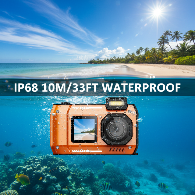 Custom Logo OEM ODM 13MP Sensor 48MP Interpolation Auto Focus Macro Shot Video Camera 4K Waterproof Digital Camera
