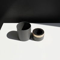 Emballages en tubes cylindriques en papier biodégradable pour les soins de la peau, boîte cylindrique de luxe noire avec impression pour cadeau