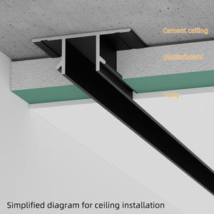 Profilo in Alluminio <span class=keywords><strong>per</strong></span> Illuminazione a LED da Soffitto, Accessori <span class=keywords><strong>per</strong></span> Lampade e Lampadari - Product Image 4