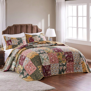 140x200 Mỹ và Châu Âu tất cả các mùa Polyester cotton bedspread Set Quilt bedding SET để bán - Product Image 1