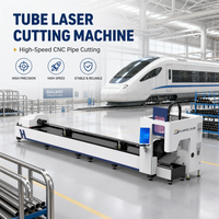 Mesin Pemotong Pipa Laser Serat Tertutup 6000W 12000W CNC untuk Pipa dan Profil Baja Tahan Karat dan Baja Karbon