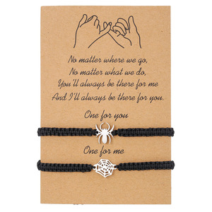 Pulsera de Acero Inoxidable Hecha a Mano con Dijes de Telaraña, Novedad de Halloween, Regalo Misterioso para Festivales, Estilo Moderno - Product Image 3