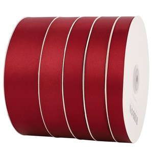 Nine-Colored Ribbon Satin Ribbon Burgundy 2A01 Wedding Gift Wrapping Classic Style Woven Polyester - Product Image 5