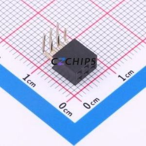 XDM200-2-03-W-6.35-G0 Pin Socket Bent Lead Through Hole,P=2mm Connector 2x3P 2mm Square Hole Right Angle Insert - Product Image 1