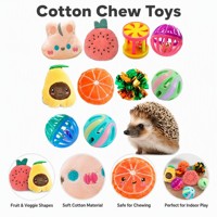 Jouets à mâcher pour chiens en coton mignon, design fruits et légumes, peluche douce, jouet couineur pour animaux de compagnie, ensemble sûr pour petits chiens, pour le jeu en intérieur