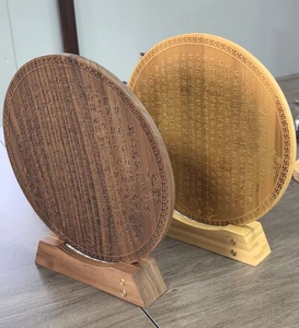 Nicho budista, decoración para colgar en la pared, imagen en relieve tallada con patrón Circular, del corazón <span class=keywords><strong>de</strong></span> <span class=keywords><strong>Buda</strong></span> Sutra, mejora la atmósfera Zen - Product Image 6