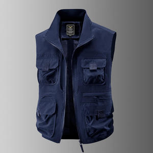 Chaleco de trabajo y voluntariado para hombre, holgado, con múltiples bolsillos, informal, para exteriores, pesca, venta al por mayor, personalizado - Product Image 5