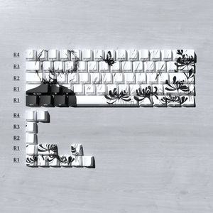 130 74 Teclas <span class=keywords><strong>Kaneki</strong></span> Ken, Teclas de Anime y Cómics, Perfil Cherry PBT, Teclas Personalizadas Hechas a Mano para Teclado Mecánico - Product Image 3