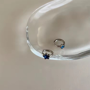 Fashion Personality Elegant Simple Earring Brass Clip Hoop Earring Zircon Star Drop Earring Jewelry for Women Girls - Product Image 6