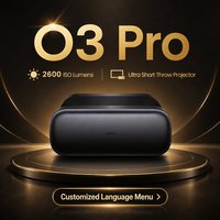 Projecteur intelligent 4K JMGO O3 Pro à triple laser RGB ultra courte focale, 4 Go + 64 Go, WiFi 5, haut-parleur 20 W, menu en anglais, pour cinéma maison