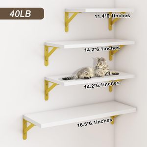 <span class=keywords><strong>Estantes</strong></span> Flotantes de Madera <span class=keywords><strong>para</strong></span> Montar en la Pared, <span class=keywords><strong>para</strong></span> Dormitorio, Baño, Sala de Estar y <span class=keywords><strong>Cocina</strong></span>, Blanco y Dorado - Product Image 2