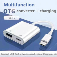 Base de Conexión Tipo-C 2 en 1 a USB PD, Alimentación IOS OTG, USB3.1 OTG, Hub USB Multipuerto, Hub USB para Mac Book y PC