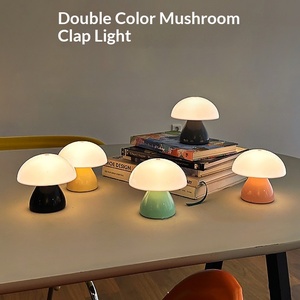 New Cross-border Rechargeable ABS Mushroom Lamp Touch Control Built-in Battery Eye-protecting <strong>Table</strong> Desktop Decorative Ambient - Product Image 2