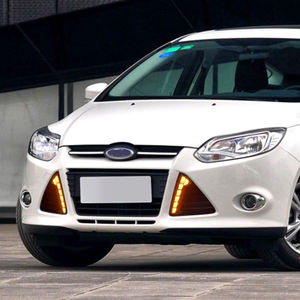 Couvercle de phare antibrouillard à LED DRL, pour <span class=keywords><strong>Ford</strong></span> <span class=keywords><strong>Focus</strong></span> 2012, 2013, <span class=keywords><strong>2014</strong></span>, 2015, 2 pièces, phare de jour avec signalisation de rotation jaune - Product Image 5
