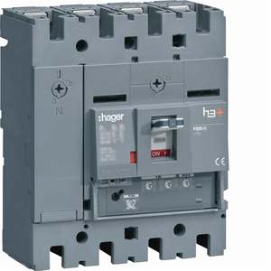 HHT041GR ปรับแต่งได้ด้วยชุดเบรกเกอร์แบบหล่อขึ้นรูป Hagers รุ่น h3+ P250 LSnI 4P 25kA 40A ปรับค่าได้ พร้อมระบบ Neutral - Product Image 1