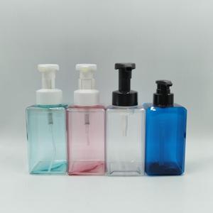 Botella pulverizadora de plástico PET cuadrada con dispensador de jabón de espuma y bomba, vacía, para champú y loción, con logotipo personalizado al por mayor, 150 ml - Product Image 3