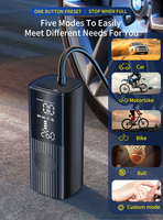 Pompe à Air Intelligente Mini Gonfleur à Pression des Pneus Arrêt Automatique Batterie Rechargeable Voiture 12v portable Compresseur de Pneu Gonfleur