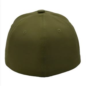 Gorra de béisbol cerrada deportiva con bordado 3D para mujer, gorra de béisbol de 6 paneles verde militar personalizada - Product Image 6