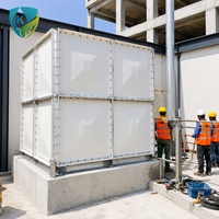 Réservoir d'eau modulaire préfabriqué en panneaux sectionnels SMC GRP, réservoir de stockage d'eau en FRP de qualité supérieure