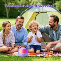 Système de karaoké pour enfants certifié ROHS, microphone tout-en-un pour haut-parleur portable ABS P9 de 5,3 8 pouces