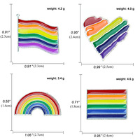 Broche en émail souple Drapeau arc-en-ciel Fierté LGBT 'Love Is Love' pour chapeau, vêtements, cravate, écharpe, bouton, épinglette, badges et épingles de revers personnalisées