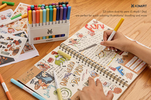 <span class=keywords><strong>Stylos</strong></span> Xinart pour <span class=keywords><strong>Cricut</strong></span> Maker3/Maker/Explore 3/Air 2/Air Writing Drawing Colorful Dual Tip Marker Pens 0.4 + 1.0 Tips - Product Image 6