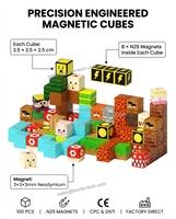 Bloques de Construcción Magnéticos Estilo Mario, Clásicos, Retro, Pixel Art 3D, DIY, Creativos, Práctica de Habilidades, Montessori, STEM, Aprendizaje