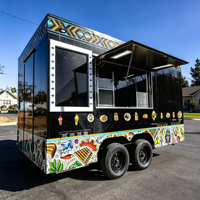 Remorque alimentaire entièrement équipée, remorque de concession pour boissons et en-cas, chariot mobile pour café, jus et restauration rapide pour les services de traiteur de rue