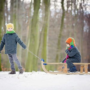 YAMA Toboggan pliable en <span class=keywords><strong>bois</strong></span> pour enfants pour des aventures hivernales amusantes - Product Image 4
