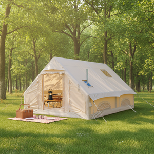 Carpa de Camping Inflable Portátil Impermeable de Lona Oxford de Una Sola Capa con Conexión para Estufa, Montaje Rápido, Dos Puertas, para 5/8 Personas - Product Image 1