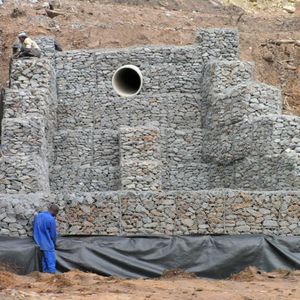 ASTM認定ホットディップ亜鉛メッキガビオンメッシュフェンス2x1x1ガビオンケージボックス斜面保護圧着技術 - Product Image 4