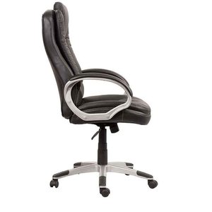 Chaise de bureau exécutive ergonomique pivotante moderne en cuir noir de haute qualité en gros en promotion - Product Image 3