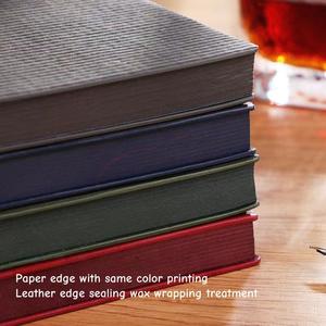 Cahier personnalisé à double matériau A5 à rayures et à coque souple 100 feuilles <span class=keywords><strong>de</strong></span> cuir PU à coque dure <span class=keywords><strong>de</strong></span> style professionnel à coudre pour l'école et le bureau - Product Image 4