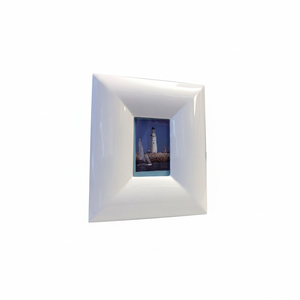 Cornice Fotografica Rotonda Bianca 130x180 mm, Arte da Parete Incorniciata - Product Image 2
