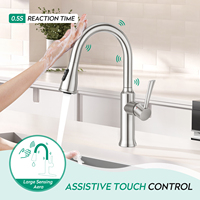 Robinet de cuisine intelligent en acier inoxydable 304 infrarouge à capteur tactile