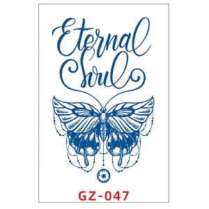 Etiqueta engomada temporal del tatuaje del jugo de hierbas fresco azul de Gardenia de larga duración diseño semipermanente impermeable que dura 15 días - Product Image 6