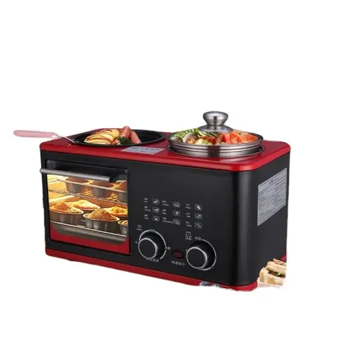 3 in 1 Breakfast Makers Multi-function With Frying Pan,sauce pot, Toast Grill Maker for home Appliances