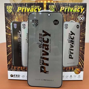 Protection d'écran en verre trempé anti-espion 28 degrés ESD OG pour <span class=keywords><strong>iPhone</strong></span> 16 Pro Max 15 12 Redmi Note 12 13 - Product Image 2