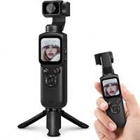 Caméra de vlogging 4K pour YouTube, caméra de poche 75MP avec objectif rotatif à 330°, capteur CMOS