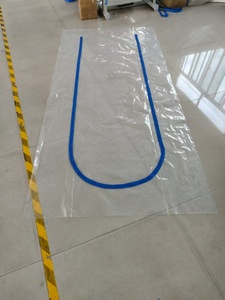 Barrière anti-poussière de chantier 1,43 m x 2,20 m, kit de protection anti-poussière avec porte zippée en plastique, porte temporaire avec fermeture éclair pour cloisons sèches - Product Image 5