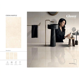 Vistaar Dayton Crema Polished Glazed Porcelain Tiles 600x1200mm 60x120cm Marble Look Floor <b>Wall</b> Tile - Product Image 4