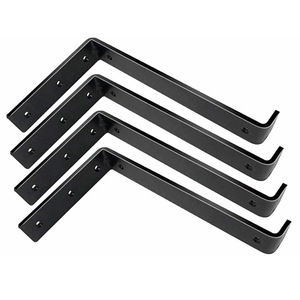 Iron Wall Triangular <b>Bracket</b> 5 Mm Thickness Black And Gold Standard Hardware Accessory For Shelf Support - Product Image 2