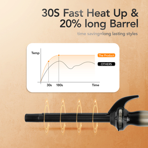 Fer à friser automatique Super fin Ulelay-Hôtel enduit de céramique utiliser <span class=keywords><strong>petit</strong></span> baril de 9MM laine et frange bigoudi - Product Image 5