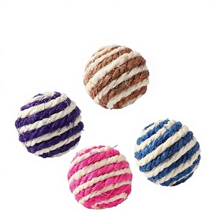 Juguete de Sisal para Gatos, Pelota para Masticar, Limpieza de Dientes, Resistente a Mordidas, <span class=keywords><strong>Juego</strong></span> Interactivo, Gadget para Combatir el Aburrimiento para Gatitos y Cachorros - Product Image 1