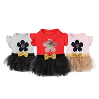 Robes pour chiens en polyester de haute qualité, à deux pattes, imprimées colorées et adorables