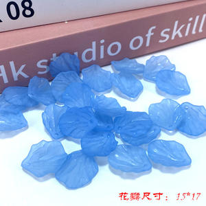 2025 Fábrica al por mayor Esmerilado Acrílico Lucite Flor Cuentas a granel Personalizado 500 g/lote Caliente Colorido Esmerilado Acrílico Cuentas en 26*29MM - Product Image 5